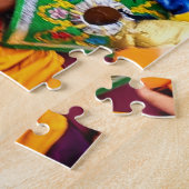 Farbiger Maya-Weihnachtsdarsteller mit Marimba Puzzle (Seite)