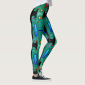 Farbiger mechanischer Android Futuristischer Robot Leggings (Rechts)