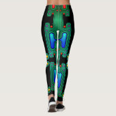 Farbiger mechanischer Android Futuristischer Robot Leggings (Rückseite)