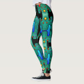 Farbiger mechanischer Android Futuristischer Robot Leggings (Links)