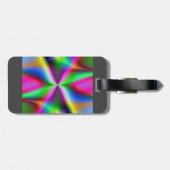 Farbiger metallischer Fraktalglanz Gepäckanhänger (Rückseite horizontal)