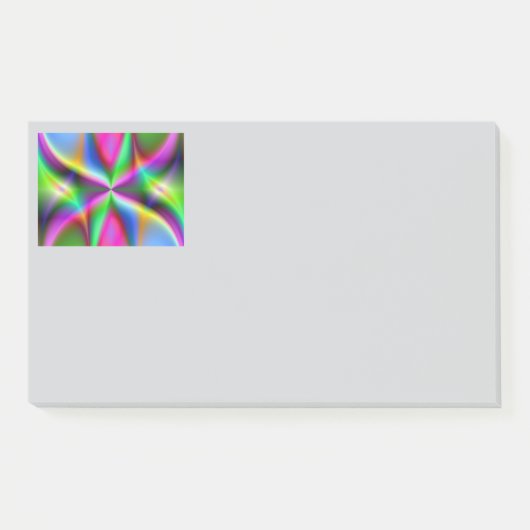 Farbiger metallischer Fraktalglanz Post-it Klebezettel (Vorderseite)