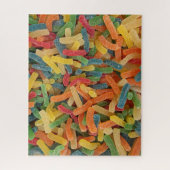 Farbiger, mit Zucker überzogener, kaue Süßigkeiten Puzzle (Vertikal)