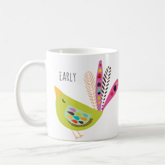 Farbiger, moderner FrühVogel Kaffeetasse