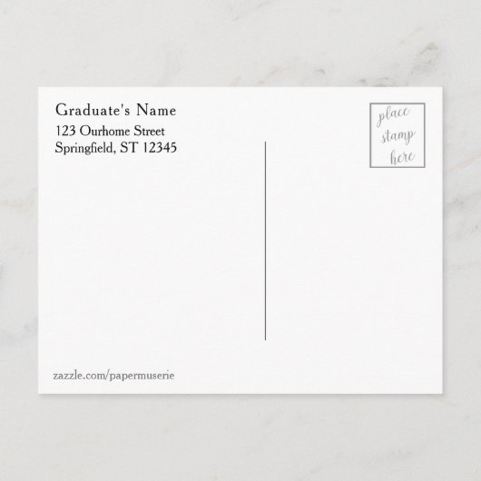 Farbiger moderner grafischer Abschluss Save the Da Postkarte (Rückseite)