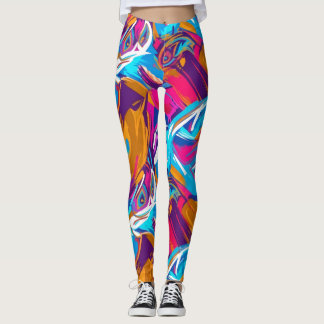 Farbiger moderner künstlerischer Druck für Mode Leggings