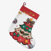 Farbiger moderner Weihnachtsbaum Großer Weihnachtsstrumpf (Vorderansicht (hängend))