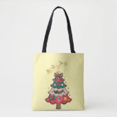 Farbiger moderner Weihnachtsbaum Tasche (Vorderseite)