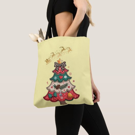 Farbiger moderner Weihnachtsbaum Tasche (Von Nahem)