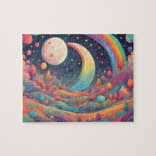 Farbiger Mond Puzzle (Horizontal)