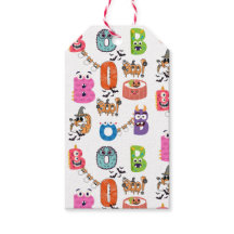 Farbiger Monster “BOO” Halloween-Cartoon-Design