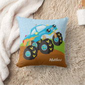 Farbiger Monsterwagen Kissen (Decke)