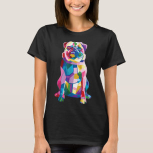 Farbiger Mops für weibliche Mädchen Hunde Mama Cla T-Shirt