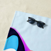 Farbiger Mops Hund Welpe Strandtuch (Beispiel)