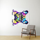 Farbiger Mops Hund Welpe Wandteppich (Beispiel (Horizontal))