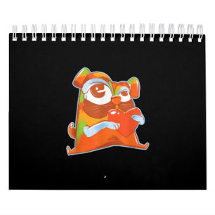 Farbiger Mops - Pop Kunstvoll wandern im Mops Love Kalender