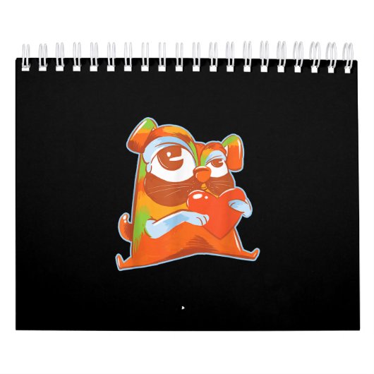 Farbiger Mops - Pop Kunstvoll wandern im Valle Ver Kalender (Titelbild)