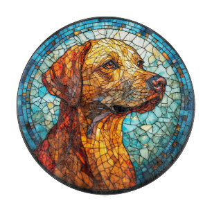 Farbiger Mosaik-Hund Schneidebrett