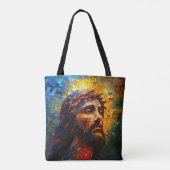 Farbiger Mosaik Jesus Tasche (Rückseite)