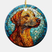 Farbiger Mosaikhund Keramik Ornament (Hinten)