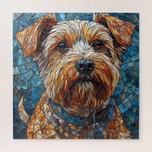 Farbiger Mosaikhund Puzzle (Vertikal)