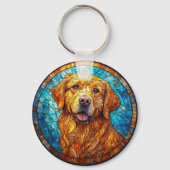 Farbiger Mosaikhund Schlüsselanhänger (Rückseite)