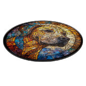 Farbiger Mosaikhund Schneidebrett (Ecke)