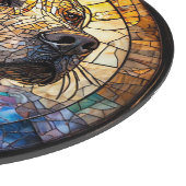 Farbiger Mosaikhund Schneidebrett (Ecke)