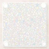 Farbiger Mosaikstein Glasuntersetzer (Rückseite)