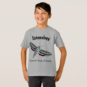 Farbiger Motten-Entomologie-T-Shirt Vorderansicht T-Shirt