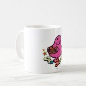 Farbiger Mr. Greedy beim Essen Kaffeetasse (Vorderseite Links)