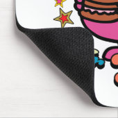 Farbiger Mr. Greedy beim Essen Mousepad (Ecke)