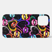 farbiger Mund und Herz Case-Mate iPhone Hülle (Rückseite (Horizontal))