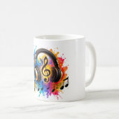 Farbiger Musik-Splash Kaffeetasse (VorderseiteRechts)