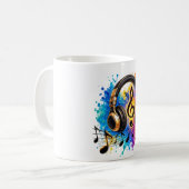 Farbiger Musik-Splash Kaffeetasse (Vorderseite Links)