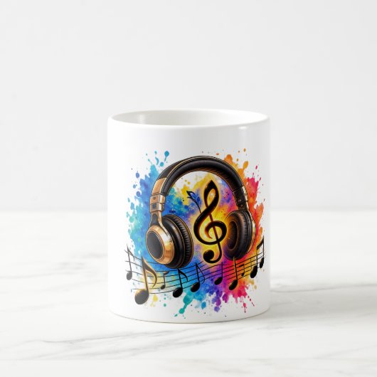 Farbiger Musik-Splash Kaffeetasse (Mittel)