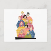 Farbiger Musterchor Postkarte (Vorderseite)