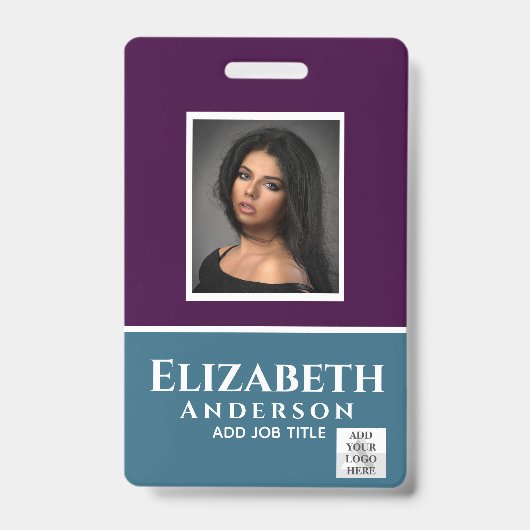 Farbiger Name des Fotos QR Scanning Barcode Ausweis (Vorderseite)