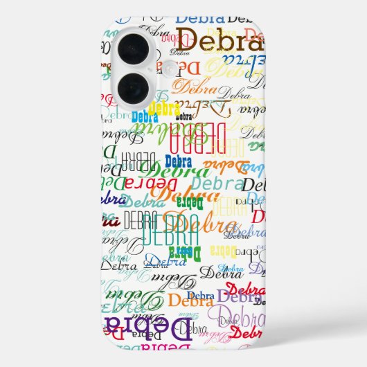 farbiger Name personalisiert Case-Mate iPhone Hülle (Rückseite)