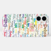farbiger Name personalisiert Case-Mate iPhone Hülle (Rückseite (Horizontal))