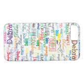 farbiger Name personalisiert Case-Mate iPhone Hülle (Rückseite (Horizontal))