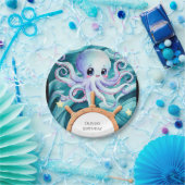 Farbiger Nauktopus zum Geburtstag Pappteller (Party)