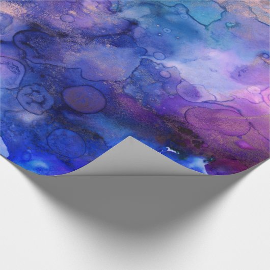 Farbiger Nebel Tinte Spritzer Geschenkpapier (Ecke)