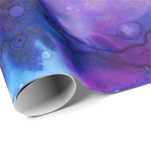 Farbiger Nebel Tinte Spritzer Geschenkpapier (Rolleneckpunkt)