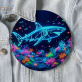 Farbiger Neonhai Button (Beispiel)