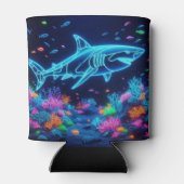 Farbiger Neonhai Dosenkühler (Rückseite)