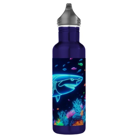Farbiger Neonhai Edelstahlflasche (Rechts)
