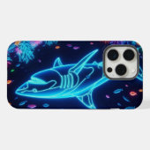 Farbiger Neonhai iPhone Hülle (Rückseite (Horizontal))