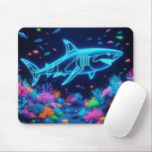 Farbiger Neonhai Mousepad (Mit Mouse)