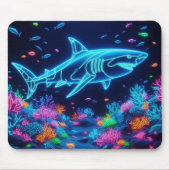 Farbiger Neonhai Mousepad (Vorne)